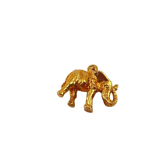Elephant Charm Vermeil Sterling Gold Plate - Picture 7 of 7